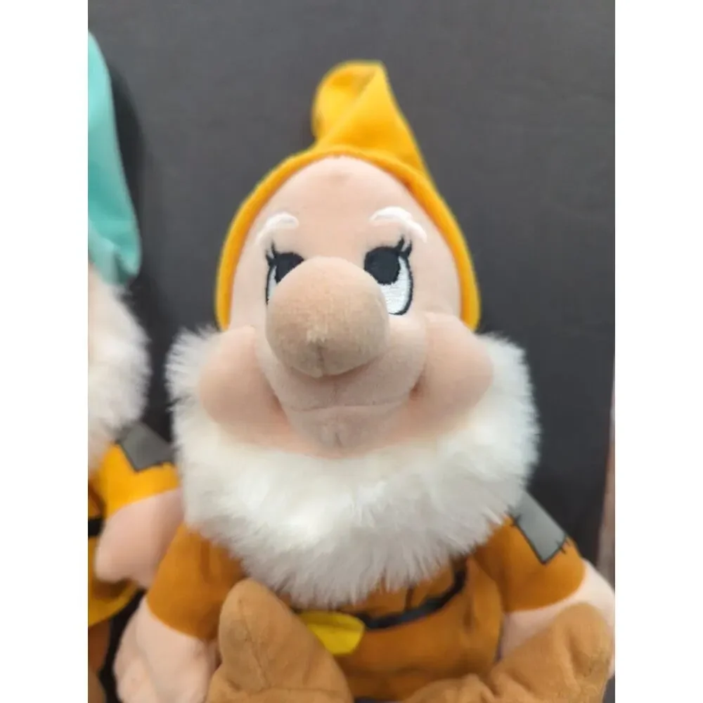 Walt Disney World Plush Mini Beanbag Dopey, Happy, Bashful Dwarfs W/Orig‎ Tag